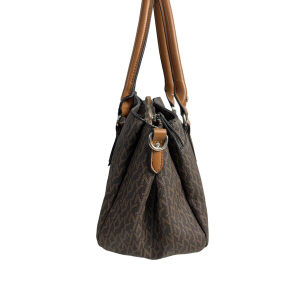 Jones New York Women's Tan Brown Signature Print Handbag Sz M - Picture 2 of 14